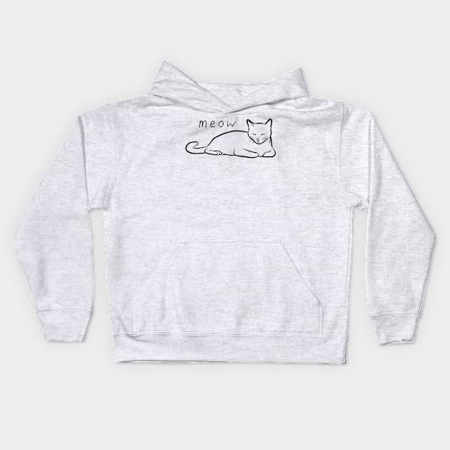 the cat's meow Kids Hoodie by JapKo